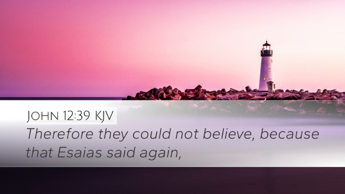 John 12:39 KJV Bible Verse Image