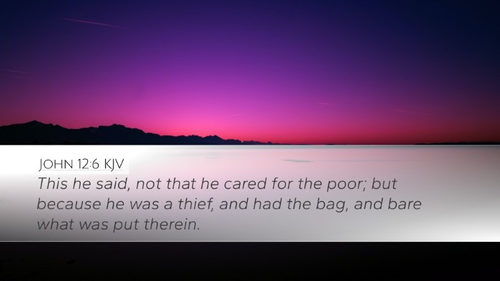 John 12:6 KJV Bible Verse Image