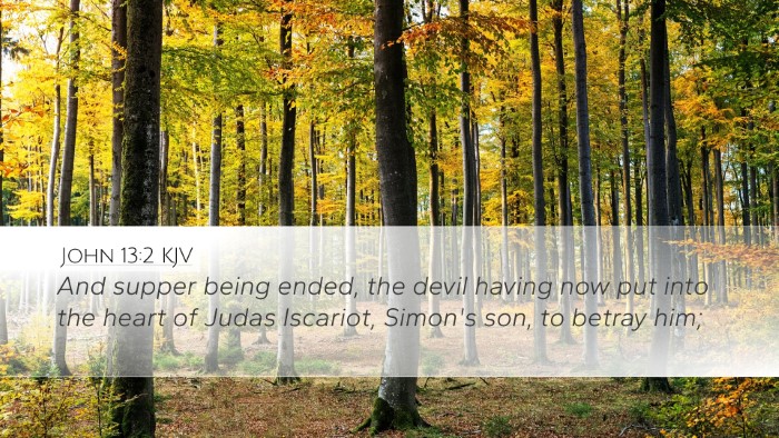 John 13:2 KJV Bible Verse Image