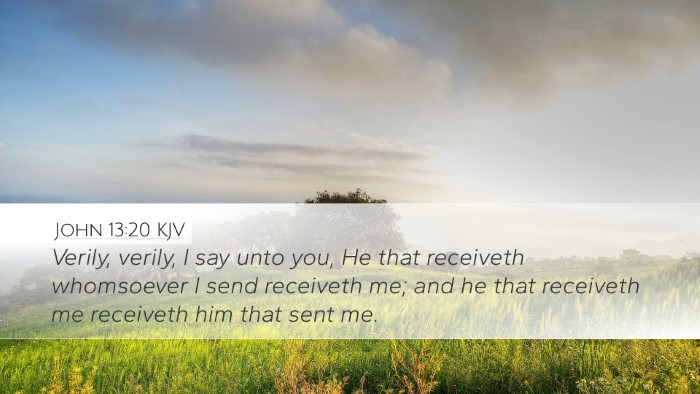 John 13:20 KJV Bible Verse Image