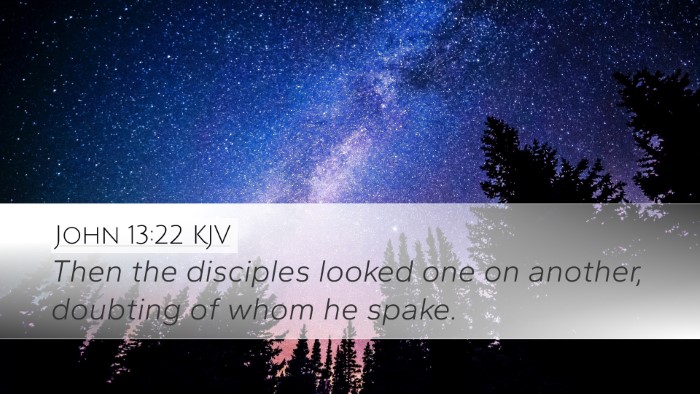 John 13:22 KJV Bible Verse Image