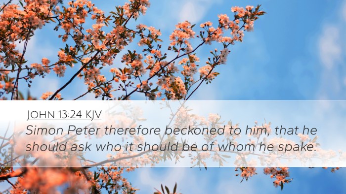 John 13:24 KJV Bible Verse Image