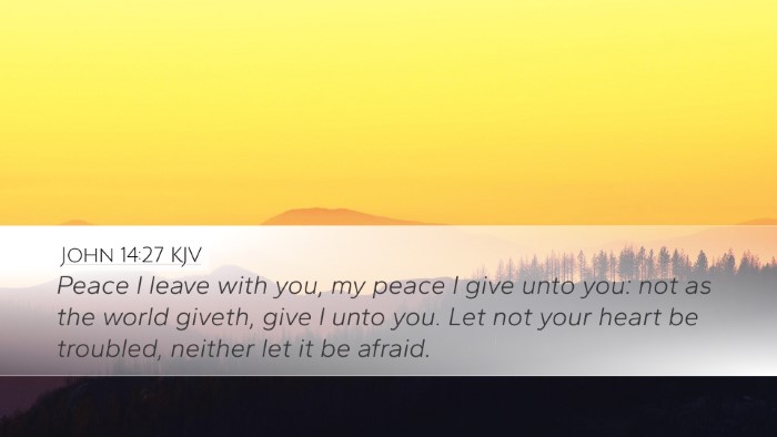 John 14:27 KJV Bible Verse Image