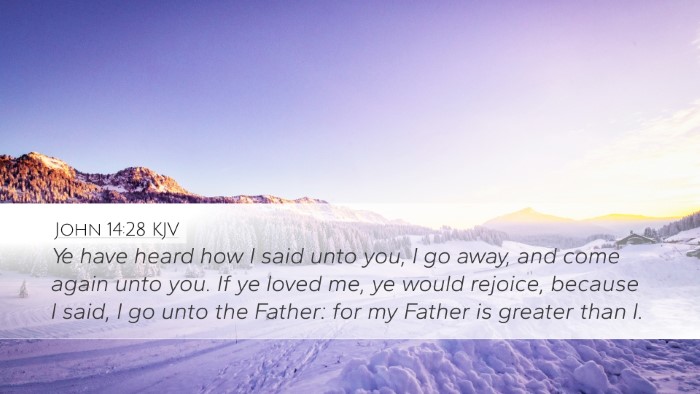 John 14:28 KJV Bible Verse Image