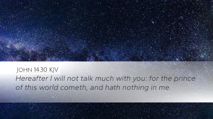John 14:30 KJV Bible Verse Image