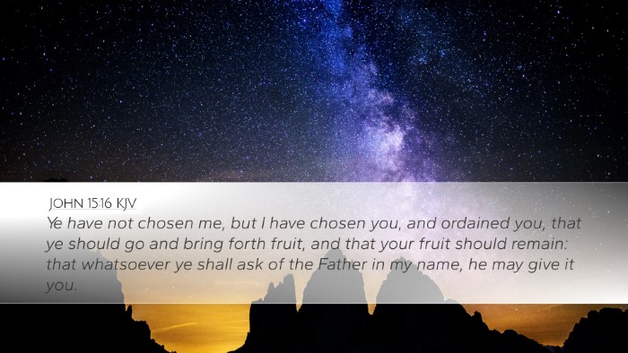 John 15:16 KJV Bible Verse Image