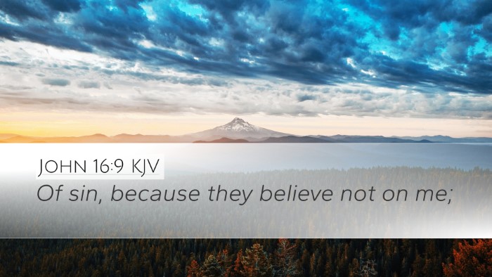 John 16:9 KJV Desktop Wallpaper - Of sin, because they believe not on - Desktop Bible Verse Wallpaper