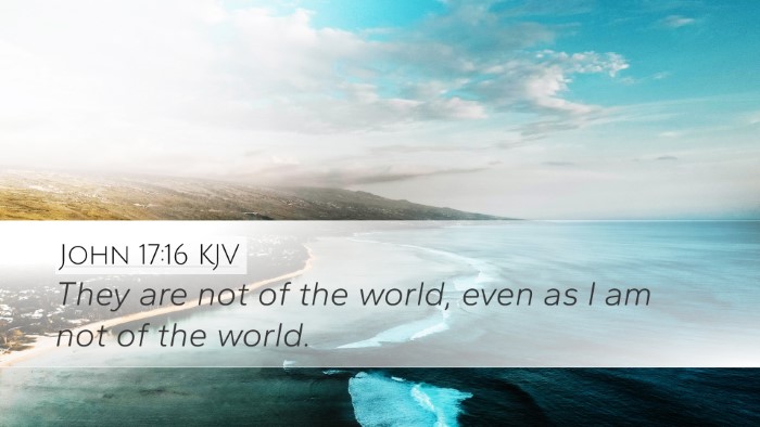 John 17:16 KJV Bible Verse Image