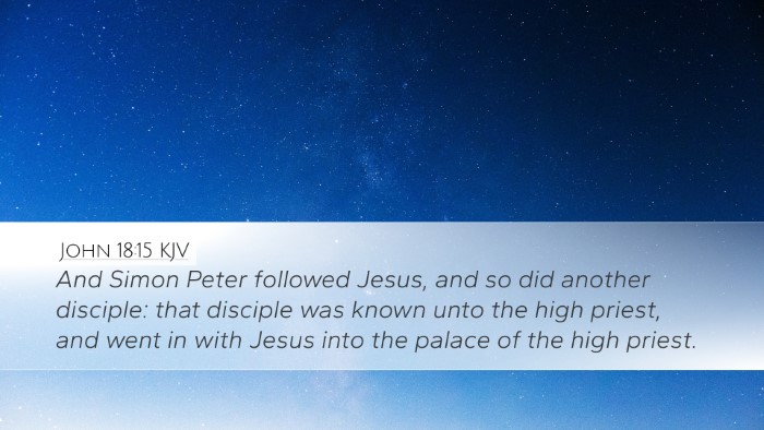 John 18:15 KJV Bible Verse Image