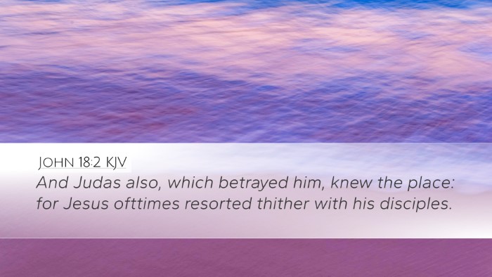 John 18:2 KJV Bible Verse Image