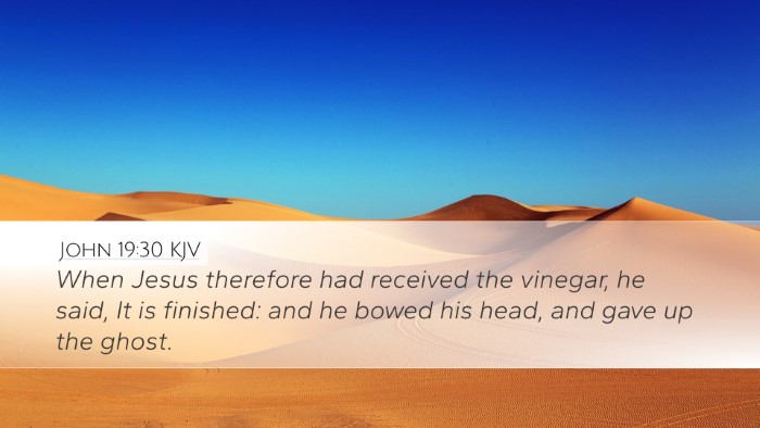 John 19:30 KJV Bible Verse Image