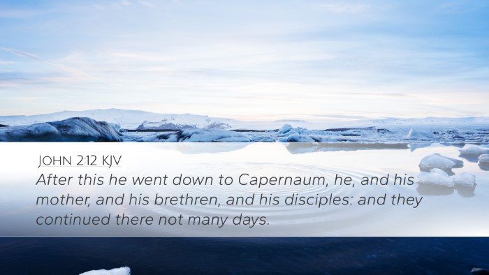 John 2:12 KJV Bible Verse Image