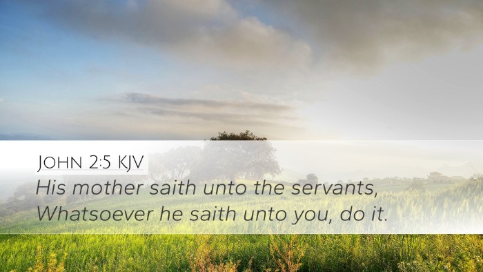 John 2:5 KJV Bible Verse Image