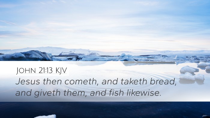 John 21:13 KJV Bible Verse Image