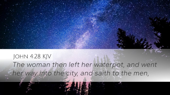 John 4:28 KJV Bible Verse Image