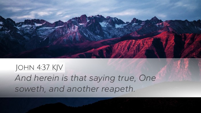 John 4:37 KJV Bible Verse Image