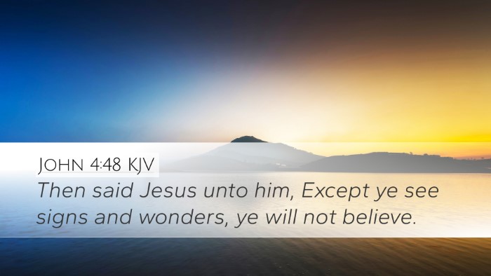John 4:48 KJV Bible Verse Image