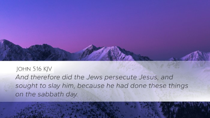John 5:16 KJV Bible Verse Image
