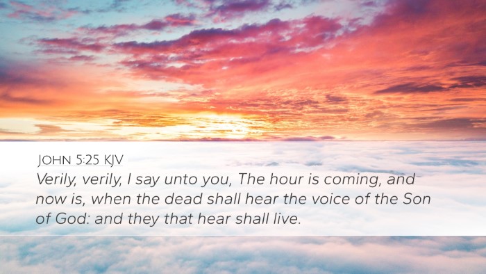John 5:25 KJV Bible Verse Image