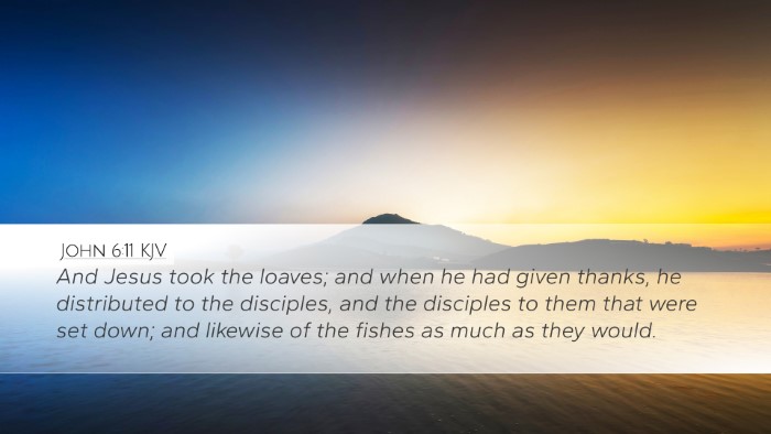 John 6:11 KJV Bible Verse Image