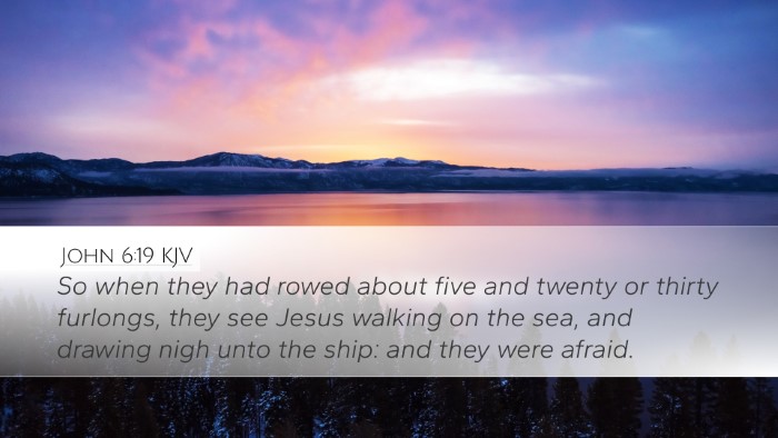 John 6:19 KJV Bible Verse Image