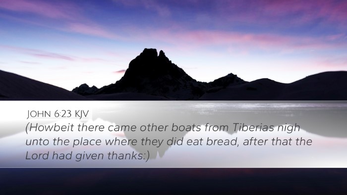 John 6:23 KJV Bible Verse Image