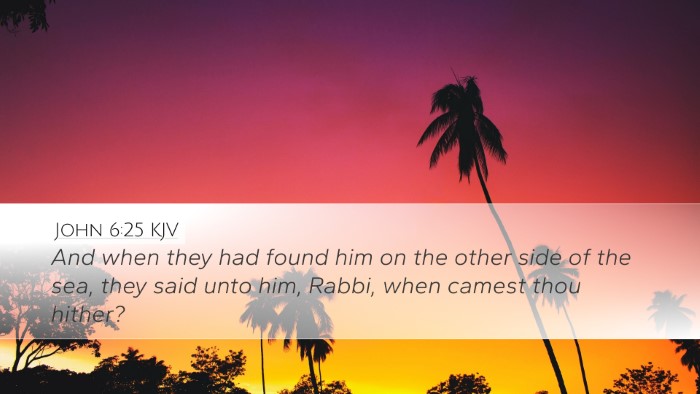 John 6:25 KJV Bible Verse Image