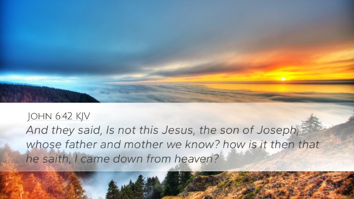 John 6:42 KJV Bible Verse Image