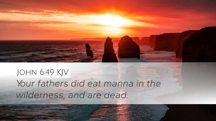 John 6:49 KJV Bible Verse Image