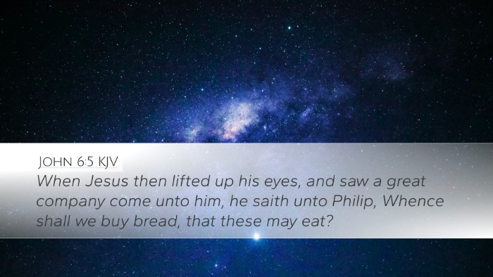 John 6:5 KJV Bible Verse Image