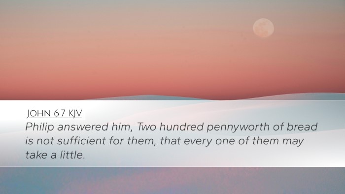 John 6:7 KJV Bible Verse Image