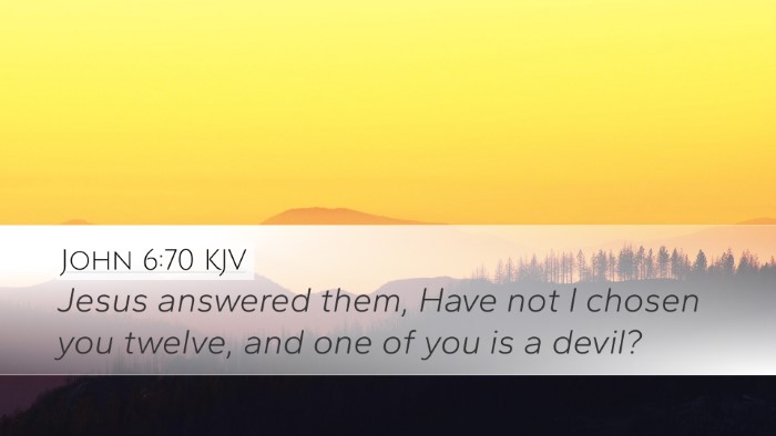 John 6:70 KJV Bible Verse Image