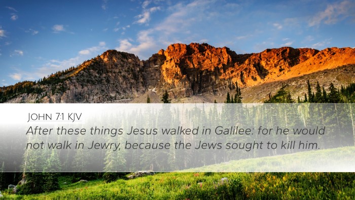 John 7:1 KJV Bible Verse Image
