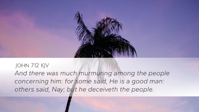 John 7:12 KJV Bible Verse Image