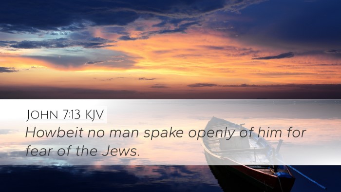 John 7:13 KJV Bible Verse Image