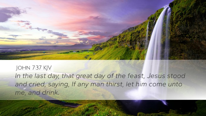 John 7:37 KJV Bible Verse Image