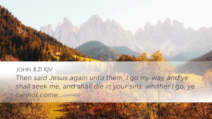 John 8:21 KJV Bible Verse Image