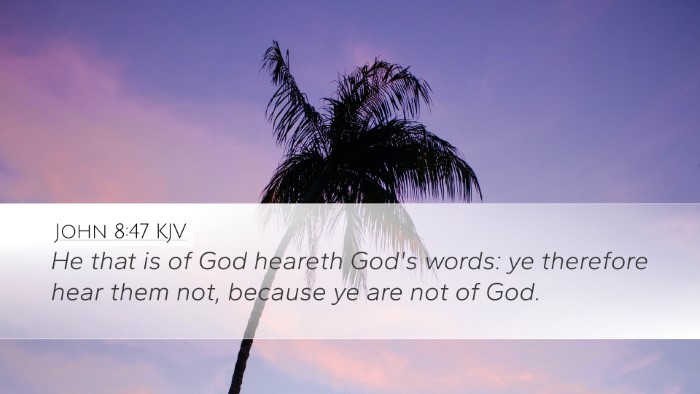 John 8:47 KJV Bible Verse Image