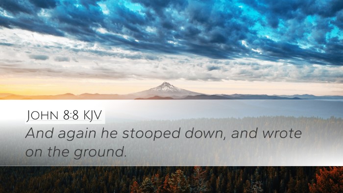 John 8:8 KJV Bible Verse Image