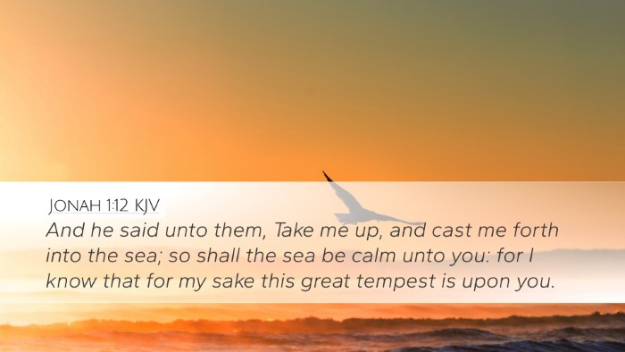 Jonah 1:12 KJV Bible Verse Image