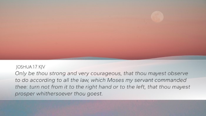 Joshua 1:7 KJV Bible Verse Image