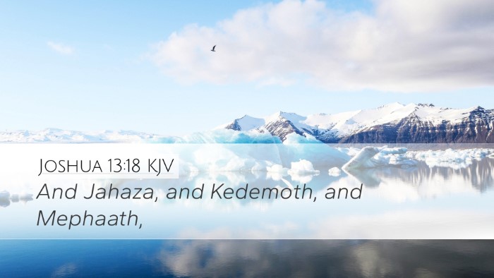Joshua 13:18 KJV Bible Verse Image