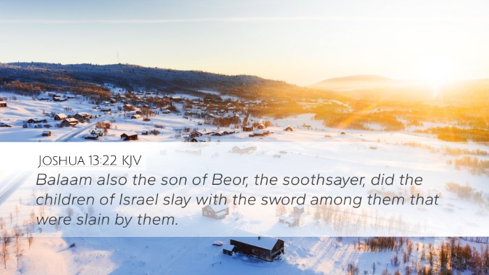 Joshua 13:22 KJV Desktop Wallpaper - Balaam also the son of Beor, the soothsayer, did - Desktop Bible Verse Wallpaper