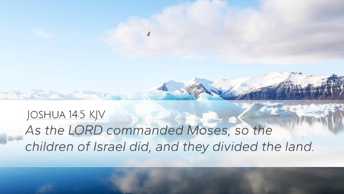 Joshua 14:5 KJV Desktop Wallpaper - As the LORD commanded Moses, so the children of - Desktop Bible Verse Wallpaper