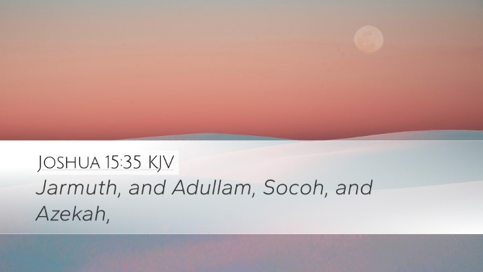 Joshua 15:35 KJV Bible Verse Image