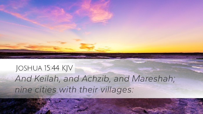 Joshua 15:44 KJV Bible Verse Image