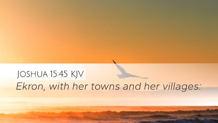 Joshua 15:45 KJV Bible Verse Image