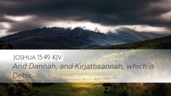 Joshua 15:49 KJV Bible Verse Image