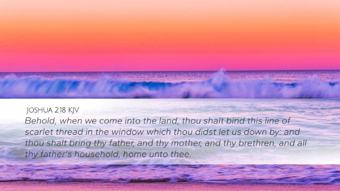 Joshua 2:18 KJV Bible Verse Image