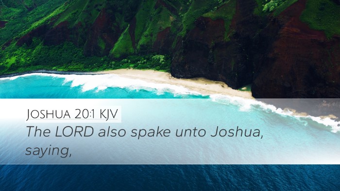 Joshua 20:1 KJV Desktop Wallpaper - The LORD also spake unto Joshua, - Desktop Bible Verse Wallpaper